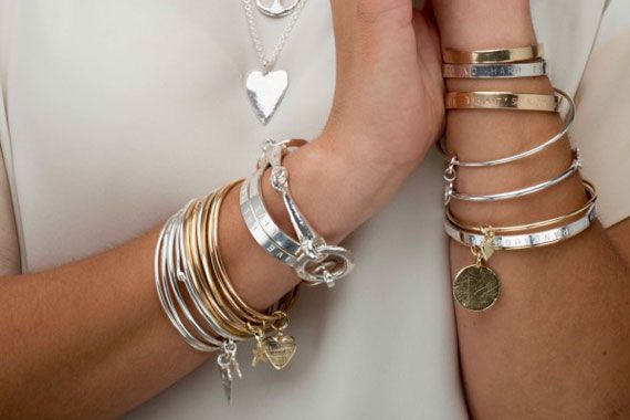 how to stack silver bracelets