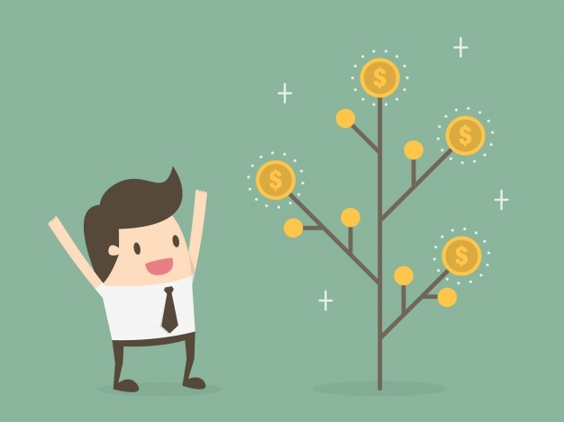 Businessman With Coin Tree 1133 313