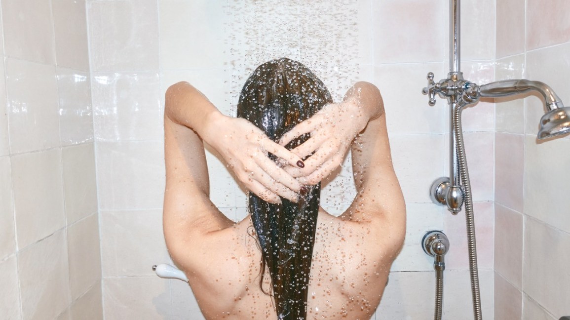 Woman Taking Shower Alone