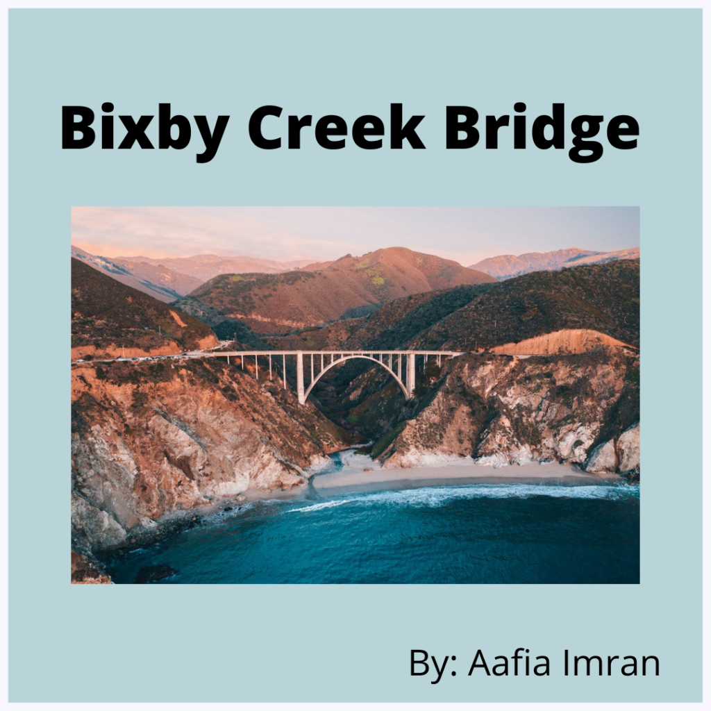 Bixby Creek Bridge between Mountains over River give attractive look
