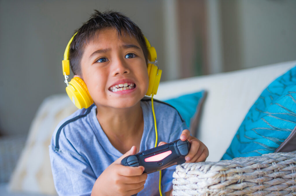 Kid Playing Video Game & cognitive learning